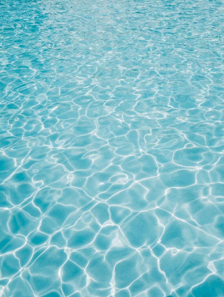 rippling crystal blue water